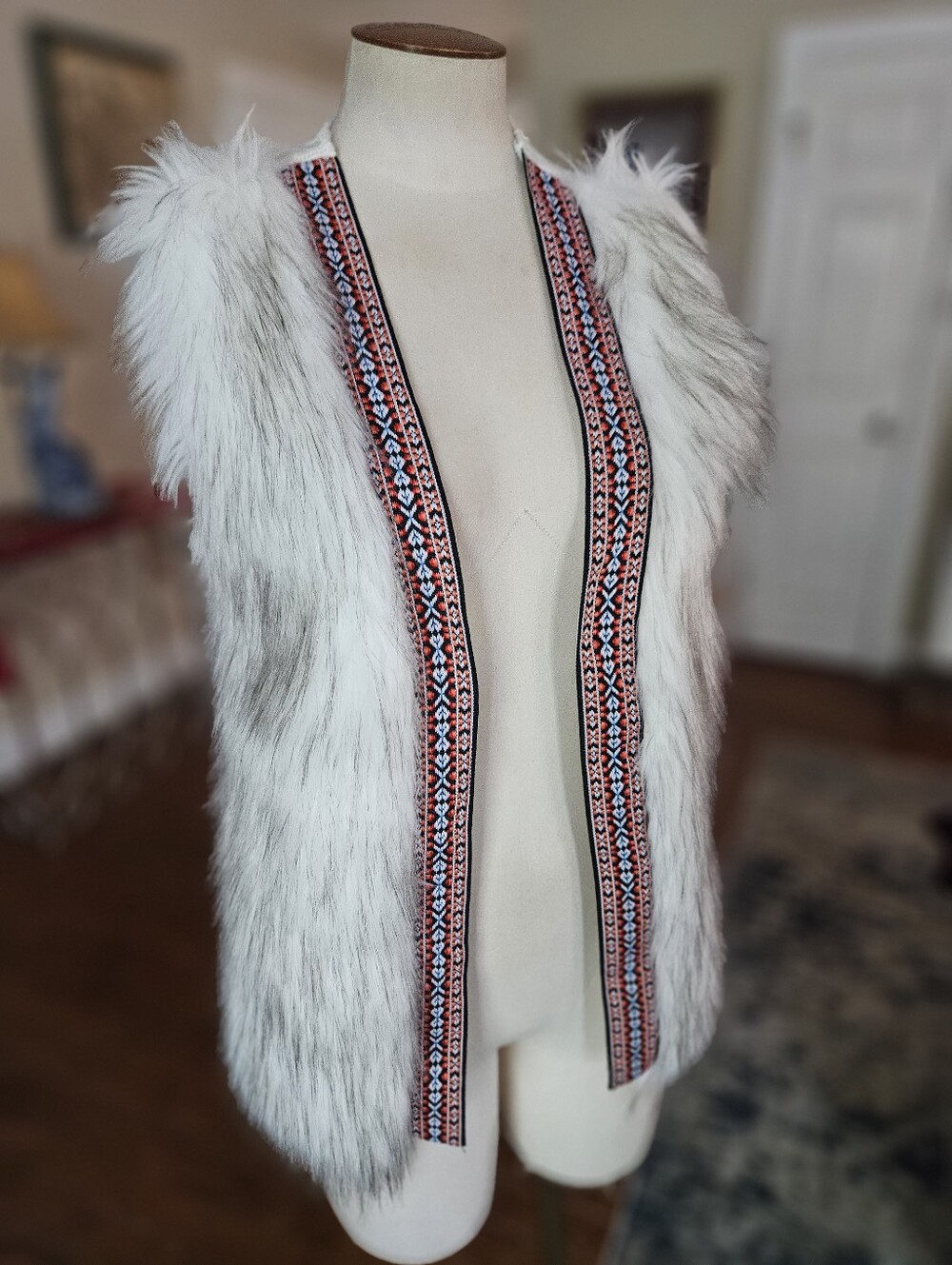 Xhiliration Faux Fur Vest XS